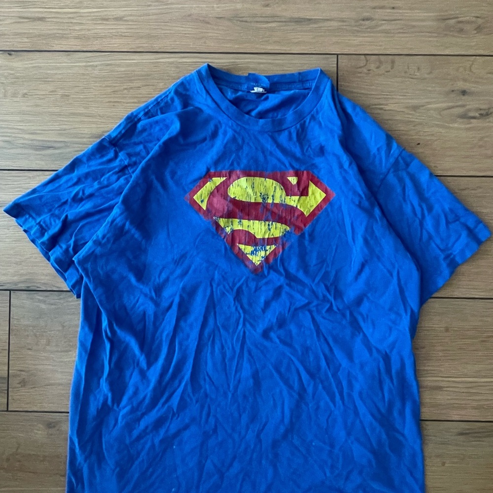 Vintage superman blue tee